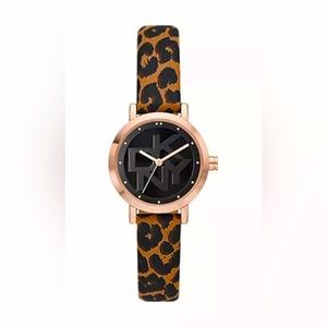 DKNY Soho Three-Hand Animal Print Leather Watch NY6639